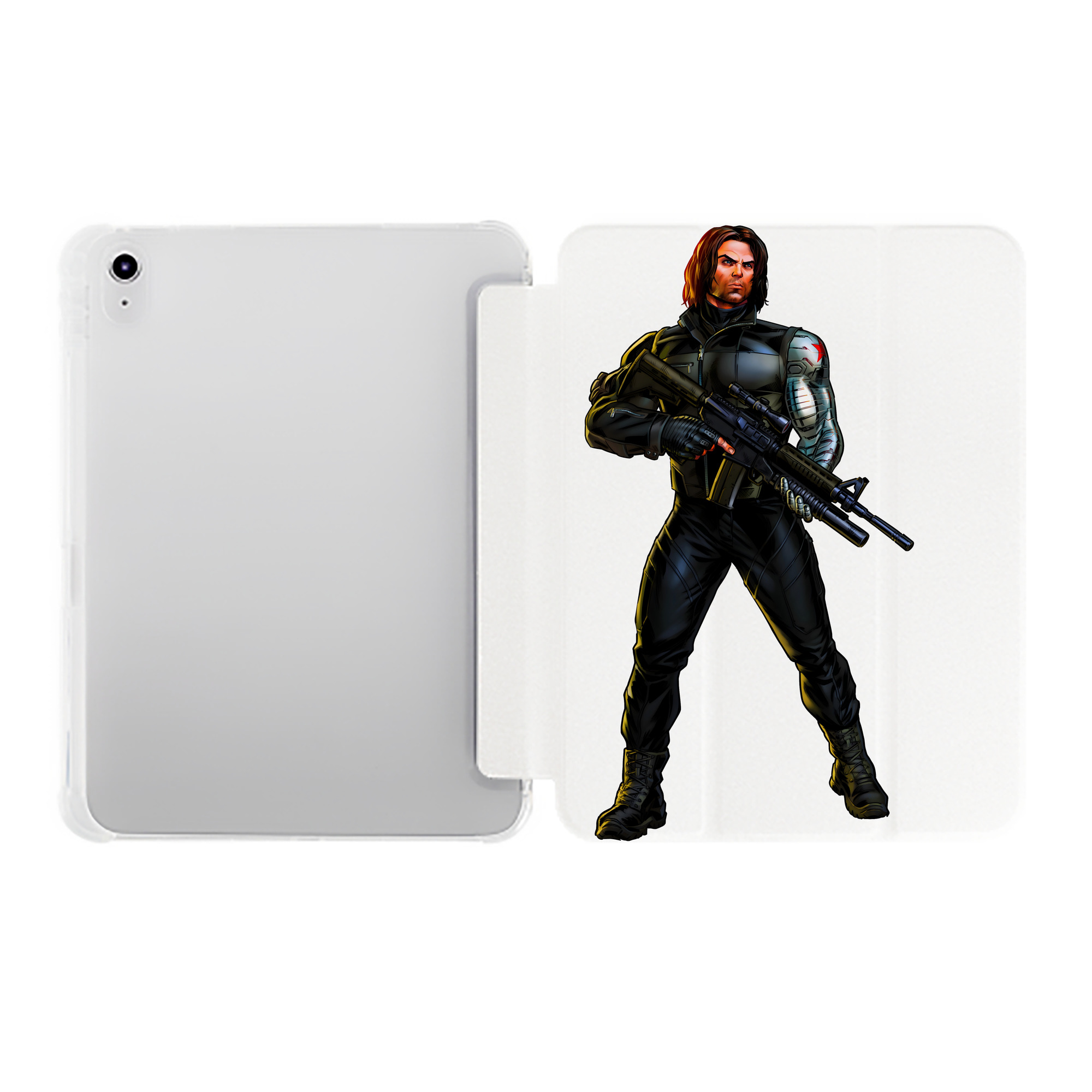 （画像用） アベンジャーズ The Avengers IPad ケース ペン収納付き 三つ折りスタンド PUレザー×シリコン 対応機種9.5/10.5/10.9インチ